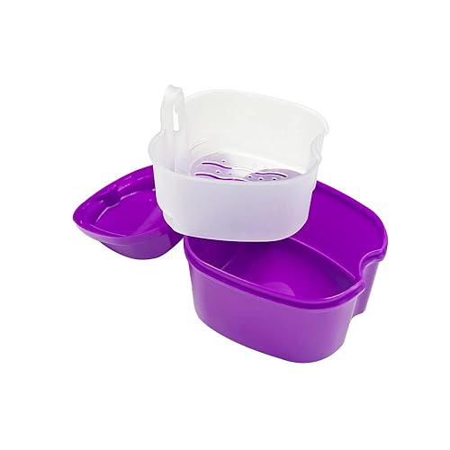 Miniatura 3 de Taza de dentadura con colador, estuche retenedor de cepillo de dentadura, estuche de dentadura con tapa, caja de baño de dentadura para limpiar,