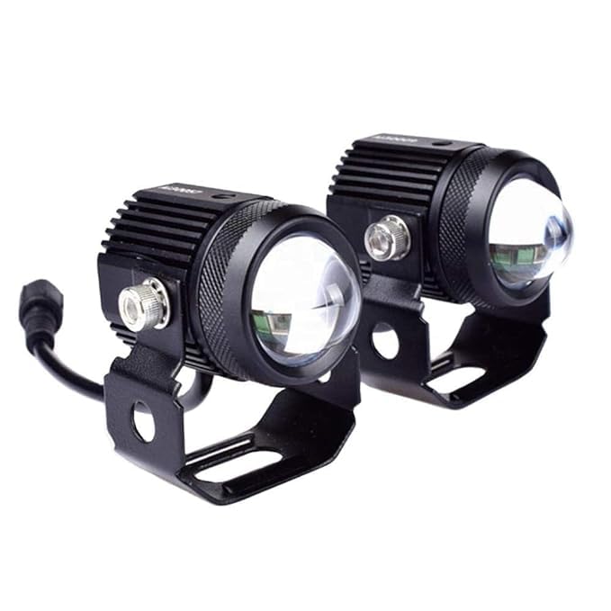 Image of Mini Drive Fog Light Universal for Car and Bike Dual Color White /Amber Motorbike Lighting Fog Light for Bike