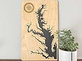 Chesapeake Bay Wooden Engraved Map | Personalized Gift | Maryland Gift | Delaware Gift | Chesapeake Bay Map | East Coast Nautical Decor (Cherry)