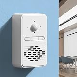 Carillon di benvenuto senza fili con rilevamento del movimento e tre impostazioni di volume per negozi al dettaglio con batteria ricaricabile e supporto magnetico bianco