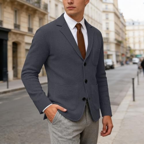 Cárdigan de punto de corte regular holgado chaqueta de lana cómoda 2