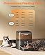 oneisall Futterautomat Katze, 3L Katzenfutter Automat mit 304 Edelstahlnapf, 1-6 Mahlzeiten pro Tag, Trockenfutterspender für Katzen/Hunde, mit Programmierbarem Timer