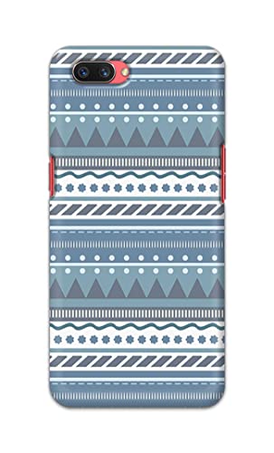 Image of PRINTFIDAA Printed Hard Back Cover Case for Oppo A3s | Oppo A5 2018 | Realme C1 | Realme C1 2019 Back Cover (Seamless Geometric Tribal Pattern) -1803
