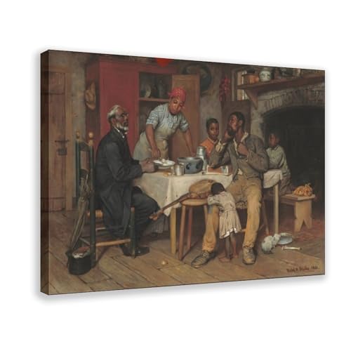 Impression sur toile Visite pasteurs Richard Norris Brooke cadre suspendu salon 20x30 cm