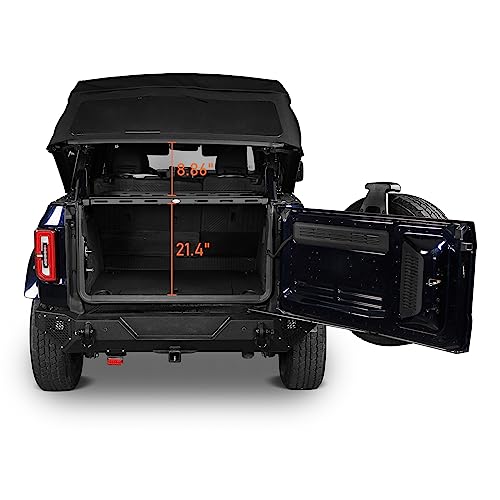 Image of Hooke Road Bronco Rear Cargo Rack Trunk Organizer Storage Shelf for 2021-2026 Ford Bronco 4 Door Hardtop & Soft Top (Exclude Bronco Sport & Raptor)