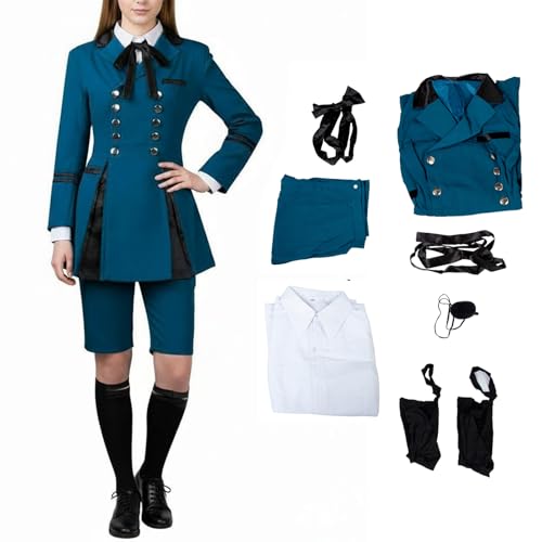 Cosfun Anime Cosplay Costume Blue Uniform Outfit for Halloween mp003218