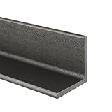 Rocaris Hot Rolled Steel ASTM A36 Steel Angle Iron 1.6' x 1.6' x 3/16' Wall Thickness (Actually 0.18'), 12' Cut Length, Angle Steel for Structural Supports, Braces