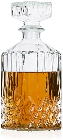 alpina Classic decantador de vidrio para whisky, coñac, licor - d...