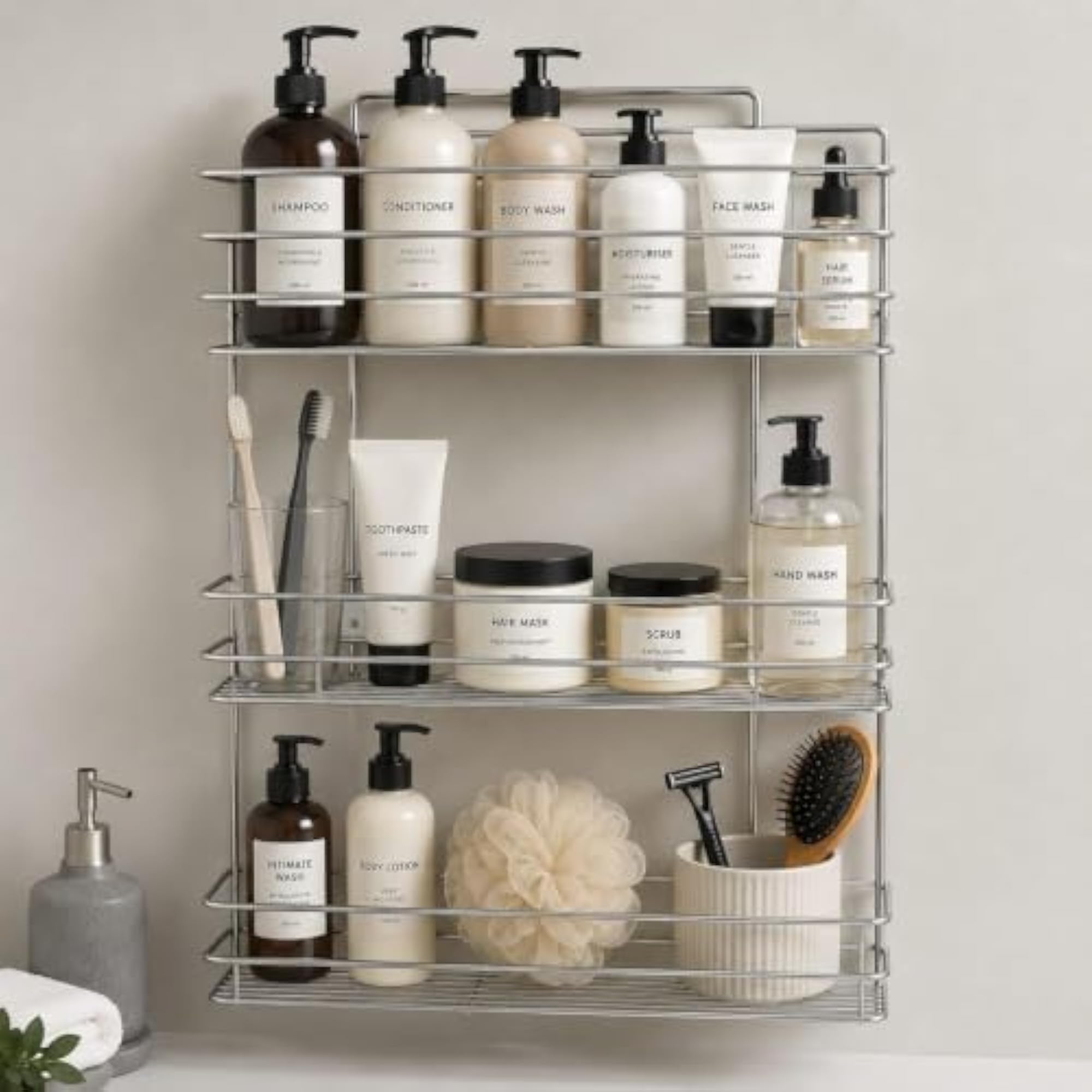 3 Tier Stainless Steel Kitchen Rack Basket Stand Storage Organizer