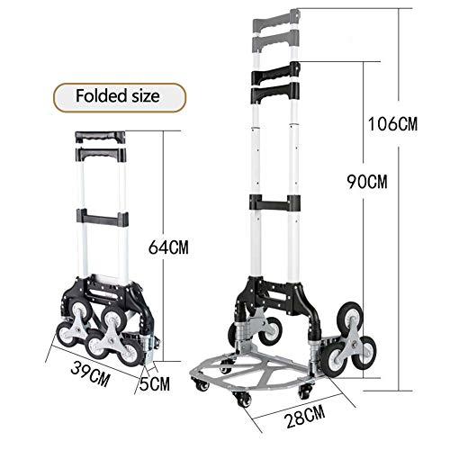 Carretilla plegable, carrito multifunción para escaleras, carrito para carga y compra miniatura 2