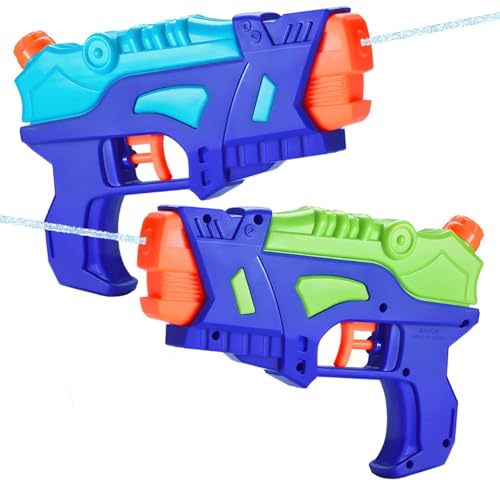 (2 Pack) Water Guns for Kids, Water Pistols Squirt Guns with Trigger for Outdoor Summer Swimming Pool Garden Beach, Best Summ