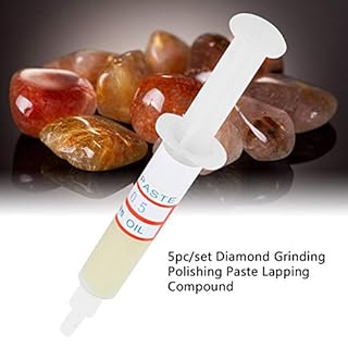 Pasta Diamantata, Akozon 5 Pezzi Pasta Lucidante Diamantata W0.5-W40 Tubo Ad Ago per Pasta Abrasiva Composta per Lappatura per Vetro Orologio Giada Gioielli Lucidatura Ad Alta Precisione(W0.5#10000)