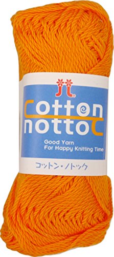 ハマナカ コットンノトック 毛糸 合太 col.11 オレンジ 系 25g 約90m 5玉セット 0011