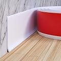 Duzzy Flexible Baseboard Molding Trim, 4 Inch(W) x 20 Feet(L) Peel and Stick Rubber Wall Trim Molding, Self-Adhesive Vinyl Wall Base Cove Base