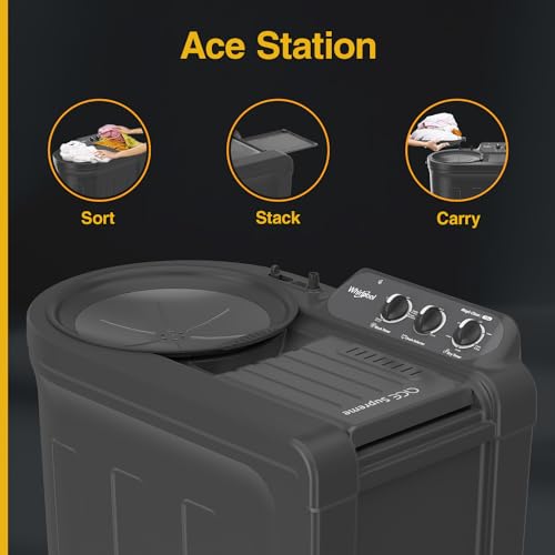 Image of Whirlpool 7.0 Kg 5 Star Ace Supreme Semi-Automatic Top Loading Washing Machine (ACE SUPREME RYL SRS 7.0 GREY DAZZLE (5YR), 4 Year Comprehensive Warranty, 1400 RPM Motor, 5 Year Motor Warranty)