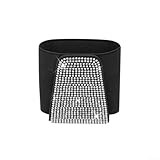 Detalle de diamantes de imitación: organizador compacto de vehículo para lentes, pequeños elementos esenciales, se adapta a la mayoría de lentes de sol de cuero sintético Ca con bolsa (blanco)