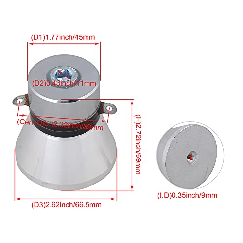 BQLZR Ultrasonic Piezoelectric Transducer Speaker 28khz 100W Aluminum Alloy Silvery - Thumbnail 3