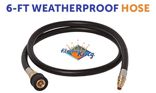 Flame King Rv, Van, Trailer, Dual Quick Connect Hose, Lp Gas Only, 72 Inch, 1/4 Inch Id - 100395-72 , Black #TOP4