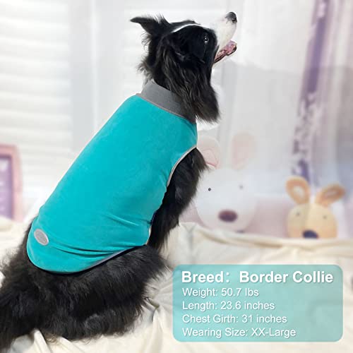 Image of cyeollo 2 Pack Fleece Dog Sweater Pullover Lightweight Reflective Jacket