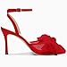 Coutgo Womens Bow Tie Heels Sandals Slingback Peep Toe Wedding Heels Mesh High Stiletto Heel Summer Cute Wedding Bridal Shoes