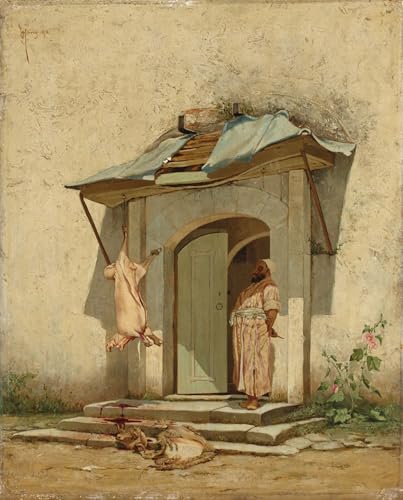 Cuadro carnicero otomano Osman Hamdi Bey 60x90cm para dar vida a paredes vacías