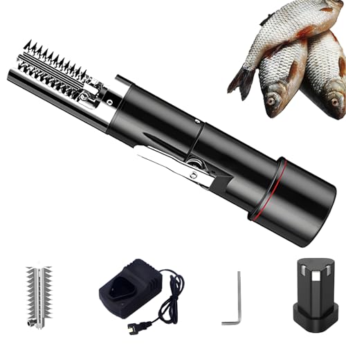 Squamatore elettrico per pesci, raschietto per la rimozione delle squame senza fili con copertura protettiva in acciaio inossidabile, strumento di disincrostazione per pesci ricaricabile, impermeabile