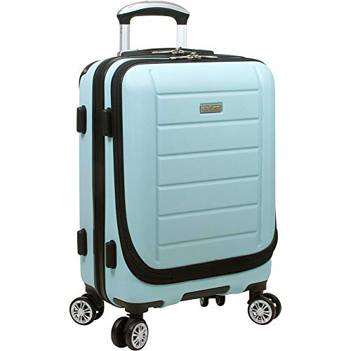 Dejuno Compact Hardside 20-inch Carry-on Luggage With Laptop Pocket, Sky Blue