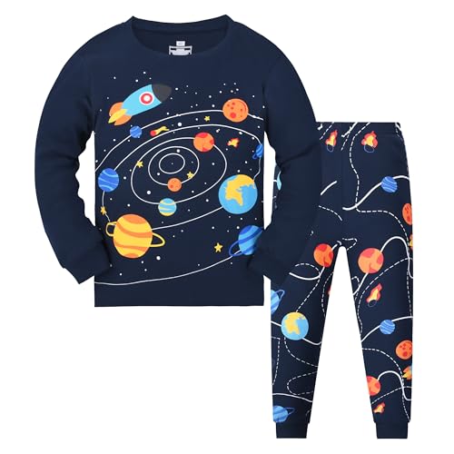 Garsumiss Jungen Schlafanzug Kinder Dinosaurier Pyjamas Sets Kleinkind Pjs Nachtwäsche 2-9 Jahre,Pattern9,7 Jahre