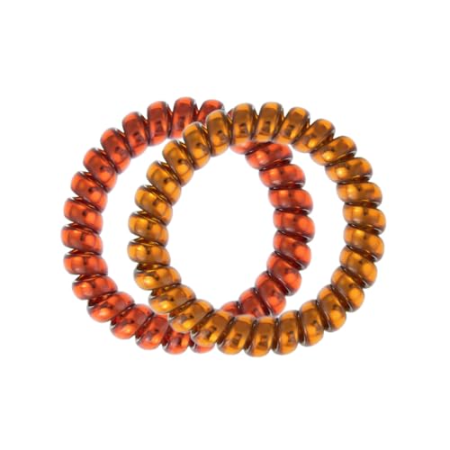 Righe e Pois - Coppia elastici per capelli gommati a molla - 2 pezzi (Grande, Colorato)