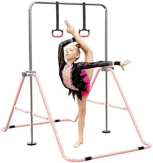 FBSPORT Gymnastics Bars, Horizontal Bar Expandable Gymnastics Kids Bar Folding Bar Junior Training Bar Multifunction Gym Training Equipment Home Training Adjustable Height Kip Bar