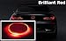 iJDMTOY Compatible with BMW Front Hood or Rear Trunk Lid, Brilliant Red 3.25-Inch 82mm Roundel LED Emblem Background Illumination Lighting Kit