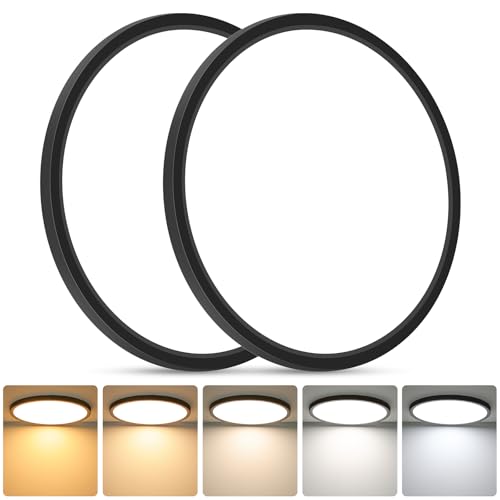 Image of Brightever 12 Inch LED Flush Mount Ceiling Light Fixture, Dimmable, 3200LM