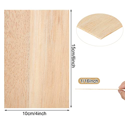 40Pcs Balsa Wood Sheets 6 × 4 × 1/16 Thin Wood Sheets Natural Unfinished Wood Boards For Crafts, Hobby, Model Making, Wood Burning And Laser Projects, School Projects, Craft Projects #TOP2