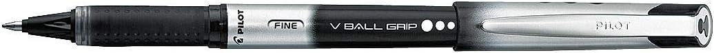 Vball Grip Liquid Ink Roller Ball Pen, Fine Point, Black Ink (PIL35570)