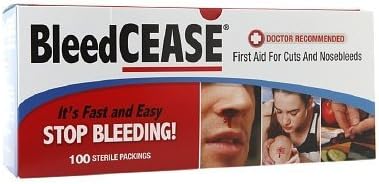 BleedCEASE First Aid for Cuts and Nosebleeds Sterile Packings-100 ea