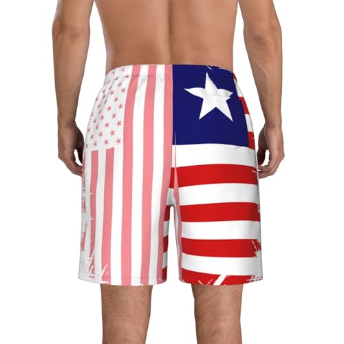 Men'S Swim Trunks Casual with Mesh Lining and Pockets Beach Cargo Athletic Drawstring Shorts Elastic Gift3