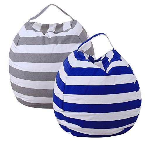 Abewoo CB44209700X Kids Bean Bag Chair Stuffed Bean Bag 26 Inches Durable Large Capacity Double Zippers Canvas Storage Bag thumb #6