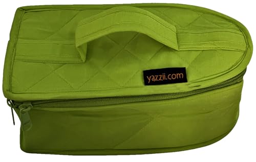 Image of Yazzii Iron Storage Case - Protective Cover - Travel Iron Holder with Handle & Zipper Closure - Carrying Storage Bag - Dustproof & Easy to Carry - Green