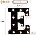 Decorative LED Illuminated Letter Marquee Sign - Alphabet Marquee Letters with Lights For Wedding Birthday Party Christmas Night Light Lamp Home Bar Decoration E, Black