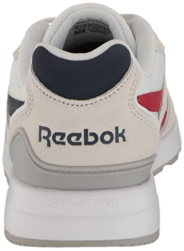 Reebok Unisex Adult GL1000 Sneaker, White/Vector Navy/Flash Red, 14.5 Women/13 Men