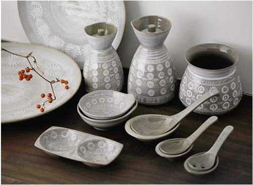 銀峯 花三島 お鍋　出汁入れ　陶器 萬古焼 土鍋 日本製 送料無料 万古焼き 銀峯花三島土鍋 11号 1個 直火