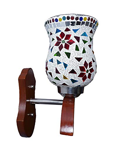 Periglow Wooden Wall Lights with LED Bulb Include (VLT_12_9503) (Base Colour - Brown)