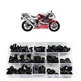 Xitomer Full Sets Fairing Bolts Kits, Fit for 2000 2001 2002 2003 2004 2005 2006 VTR1000 RVT1000 RC51, Mounting Kits Washers/Nuts/Fastenings/Clips/Grommets (Matte Black)