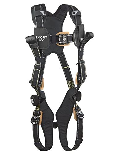 Image of 3M DBI-SALA ExoFit NEX 1113328 Full Body Arc Flash Rescue Harness, Back /Front Web Rescue Loops, Nomex /Kevlar Web, Comfort Padding, Locking QC Leg Straps, X-Large, Black