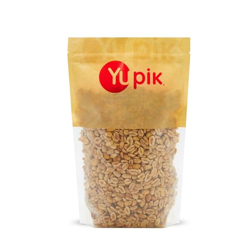 Yupik Dry Roasted Unsalted Peanuts, 1 kg, 6 Count,Kosher, Gluten-Free, Vegan, Split Peanuts, Crunchy Half Nuts, No Added Salt, No Skins, High in Fiber, Healthy Snacks, Ideal for Baking, Cooking & Nut Butters