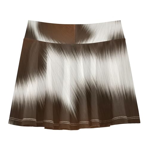 Brown Beige Spots Kids Tennis Skirts Personalized Girls' Shorts Athletic Skorts Cheer Skirt 4t2