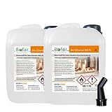 10 Liter (2 x 5L) Bioethanol 100% in geprüfter Premium Qualität für Bioethanolkamin, Ethanol Tischkamin, Wandkamin