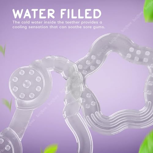 Image of Baybee Natural Silicone Teething Toy for Babies 3-24 Months | Soft Safe Baby Chew Teether | Gum Soothing Stick | Non-Toxic Food Grade, BPA-Free Teether for Baby |Lightweight Infant Teething Relief Toy