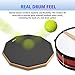 12 Inch Practice Drum Pad with Stand and Sticks, Beginner Snare Drum Pad with Drumsticks(2 pairs) and Carrying Bag, Double Sided Silent Drum Pad (Black)