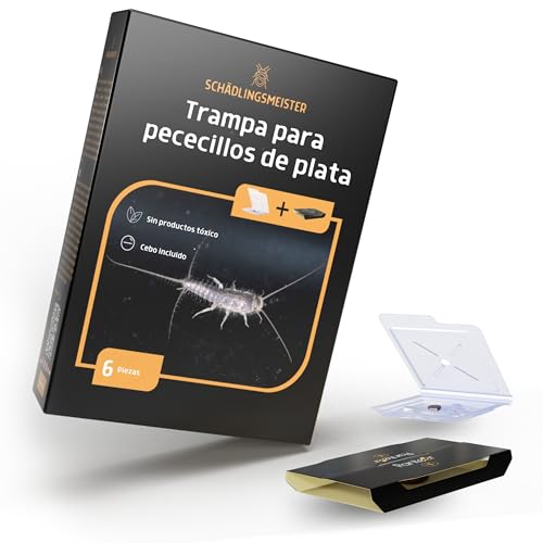 Panteer - Trampa para pececillos de plata - Sistema de dos trampas - trampa para peces de plata - 3 trampas para los caminos y 3 trampas patentadas - Incluye 6 cebos - Sin insecticidas